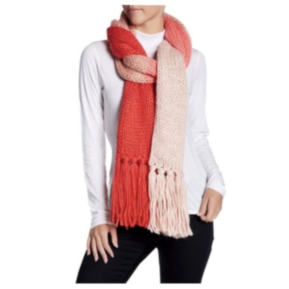 NWT Kate Spade New York Pink Chunky Knit Scarf